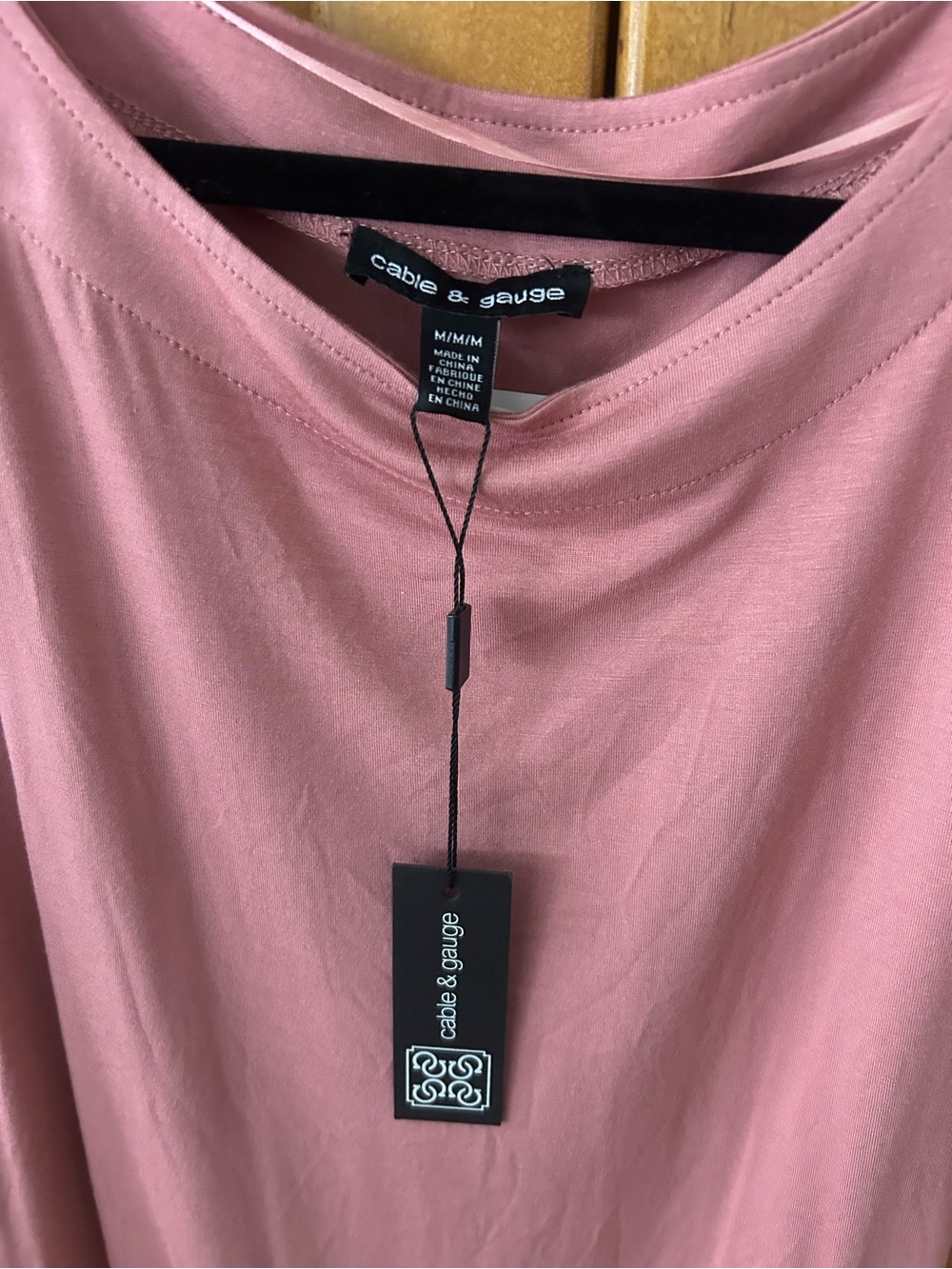 Cable & Gauge Mauve Cold-Shoulder Grommet Top - Picture 2 of 3